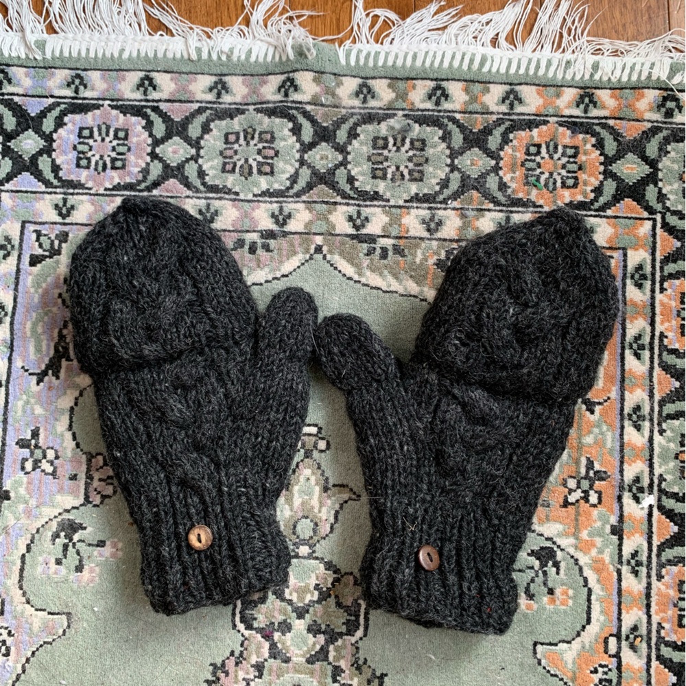 Wool convertible gloves